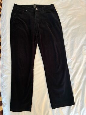Jag Jeans Black Straight-Leg Velour Pants